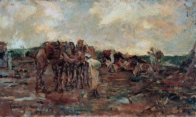 Rest Halt for an Arab Caravan by Ricardo Madrazo y de Garreta